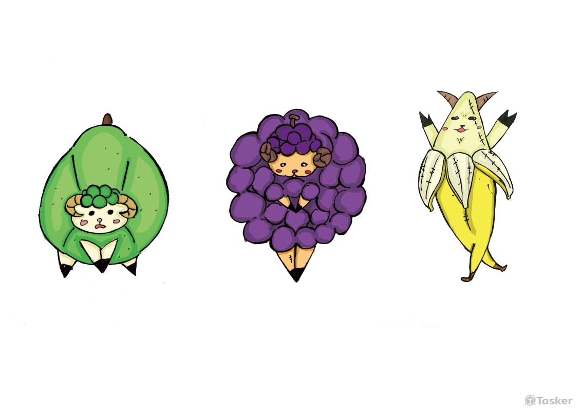 水果吉祥物 羊年