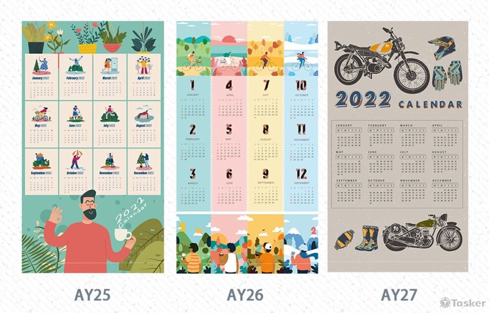 (騰發) 2022年曆掛軸-主題AY
