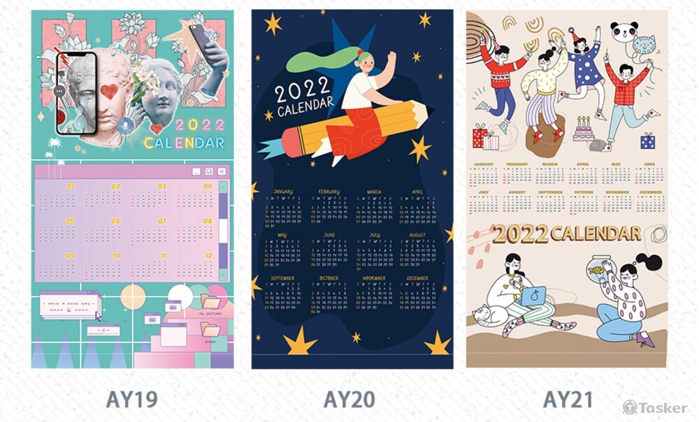 (騰發) 2022年曆掛軸-主題AY