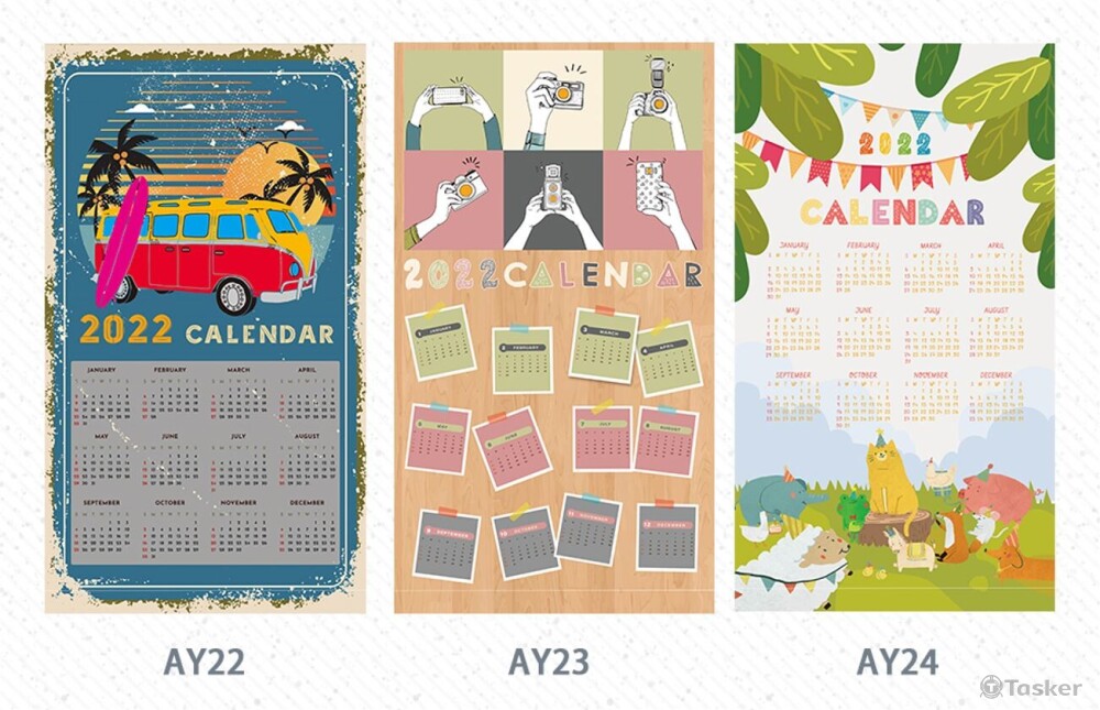 (騰發) 2022年曆掛軸-主題AY