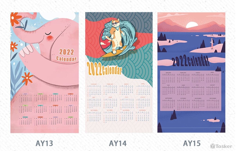 (騰發) 2022年曆掛軸-主題AY