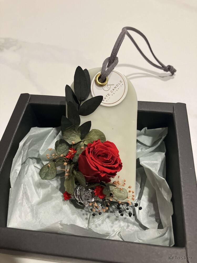 婚禮禮物-香薰手工蠟片(乾燥花）