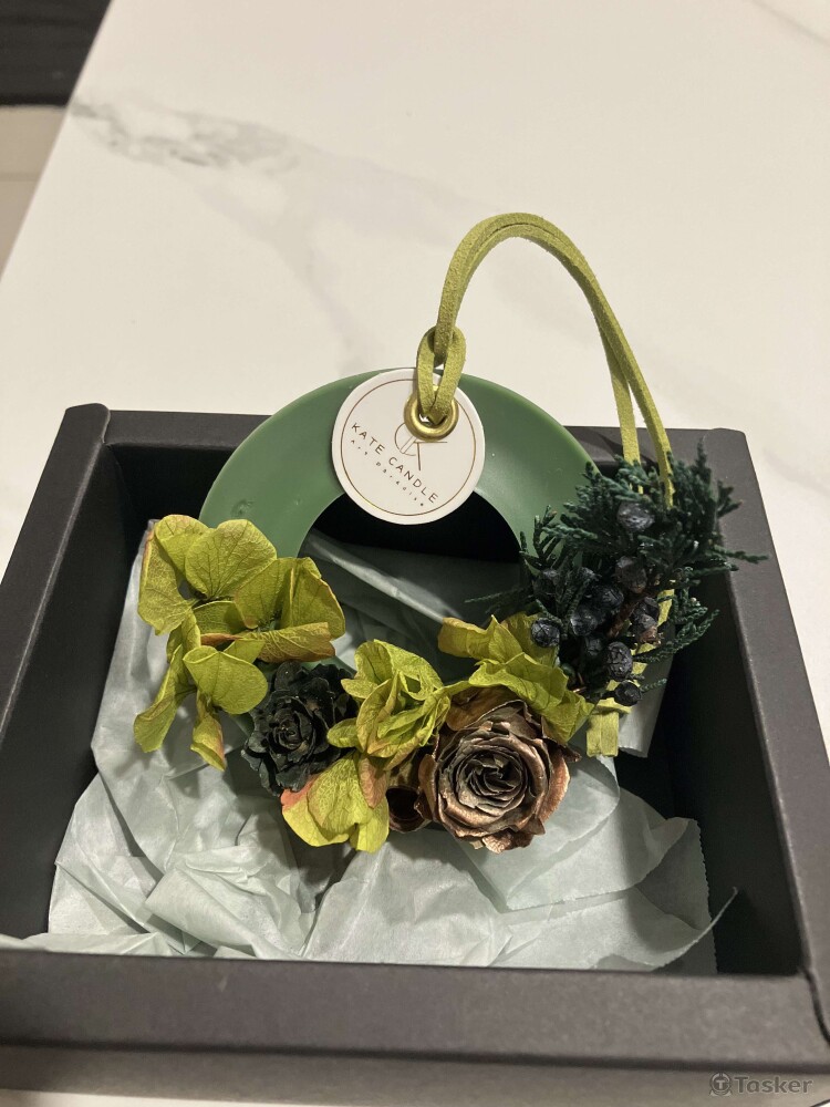 婚禮禮物-香薰手工蠟片(乾燥花）