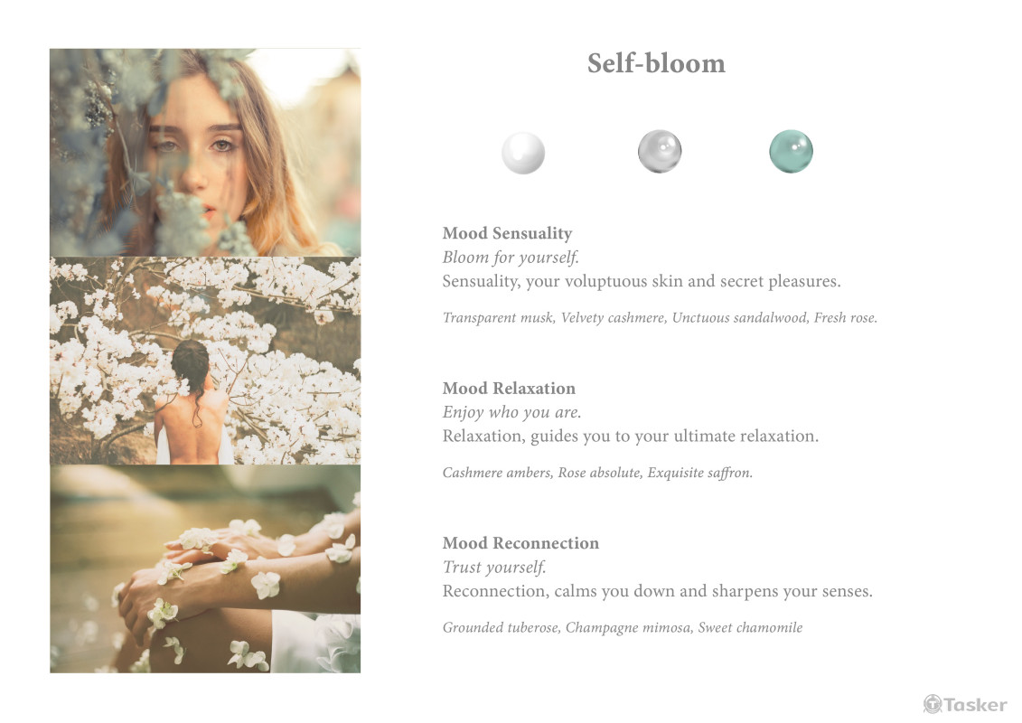 產品內文設計說明 _香水搭配1
(提供畫面想像氣味並賦予名稱定義)