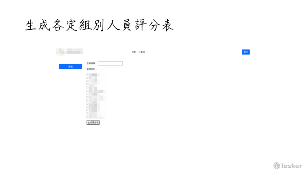 生成組別人員評分表