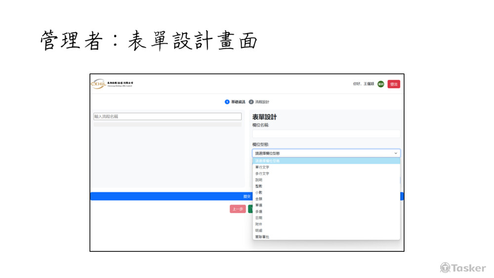 管理者：表單設計