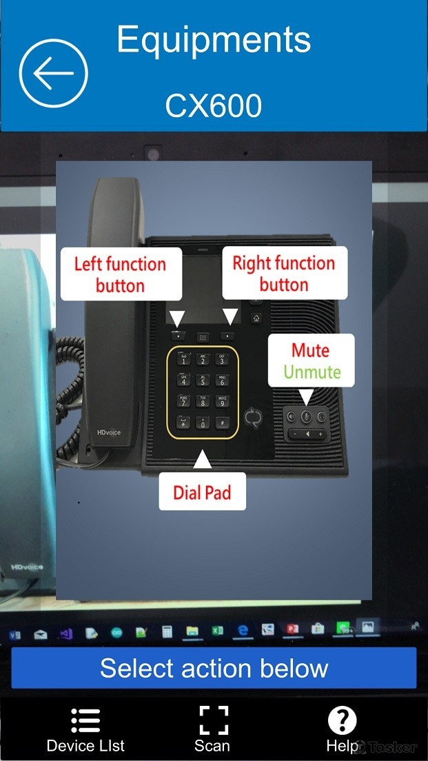 AR辨識設備並顯示基本按鍵