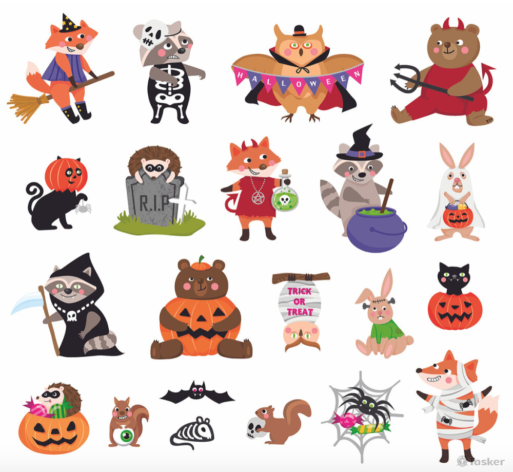 萬聖動物 元素設計