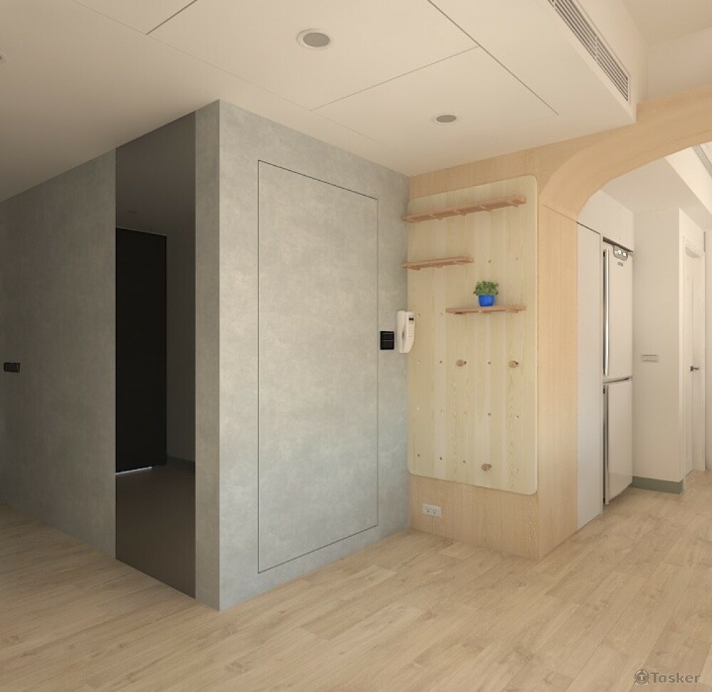 玄關處連接廁所視角