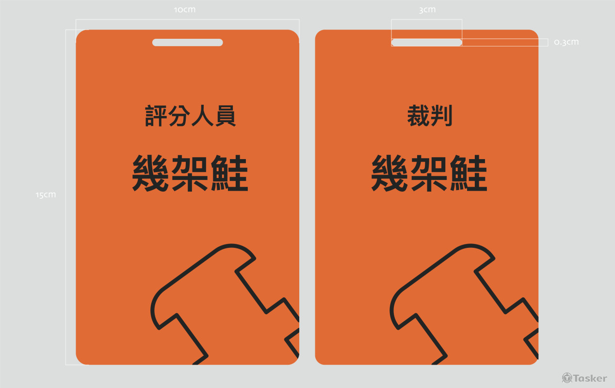 評分人員與裁判名牌