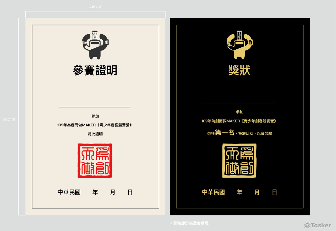 參賽證明與獎狀