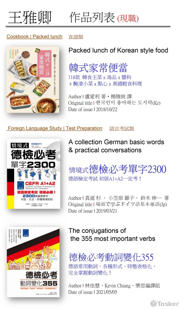 王雅卿作品列表4_出版品類