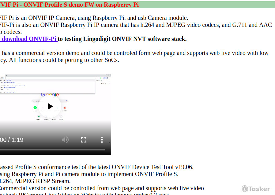 Linux Raspberry Pi IP Camera