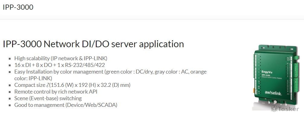 IPP-3000 Network DI-DO server application