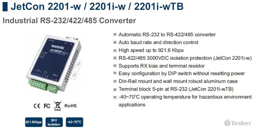 Industrial RS-232/422/485 Converter