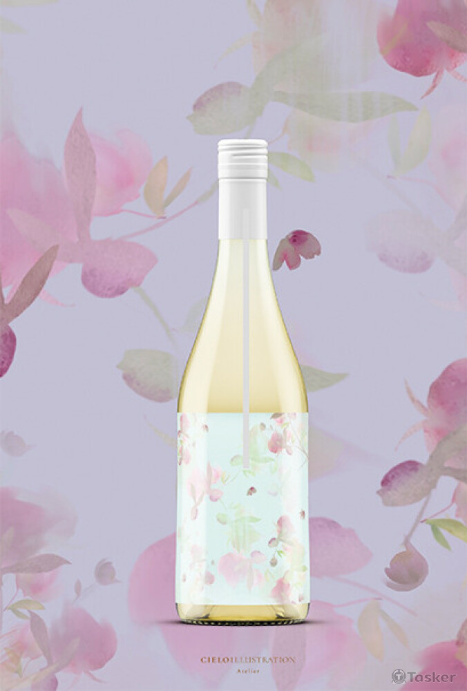 酒瓶插畫應用