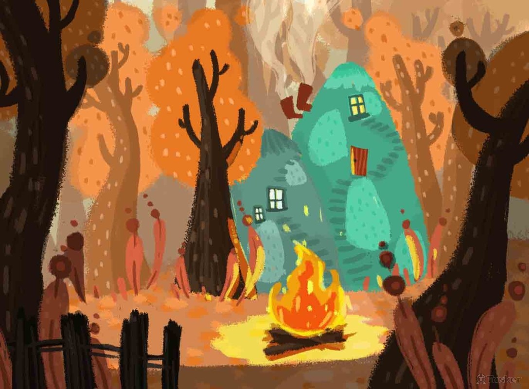 插畫 - 森林小屋