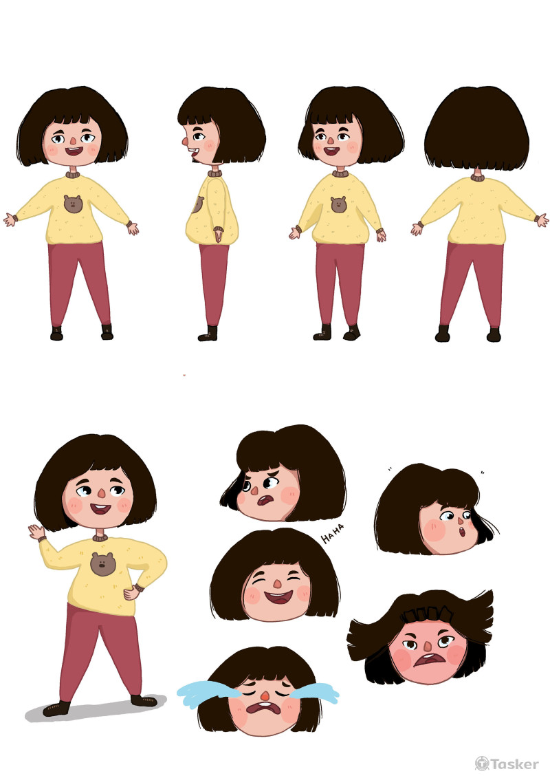 2020 角色表情設計 - 女孩