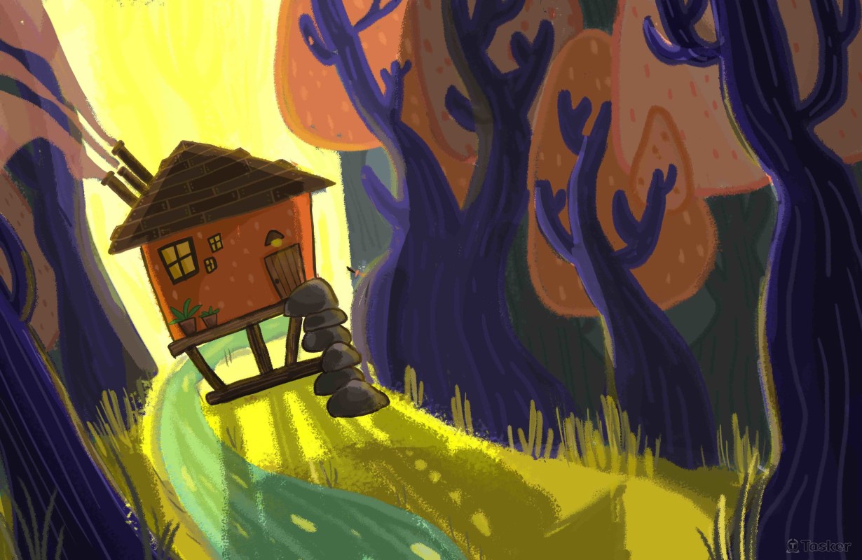 插畫 - 羊咩咩的家