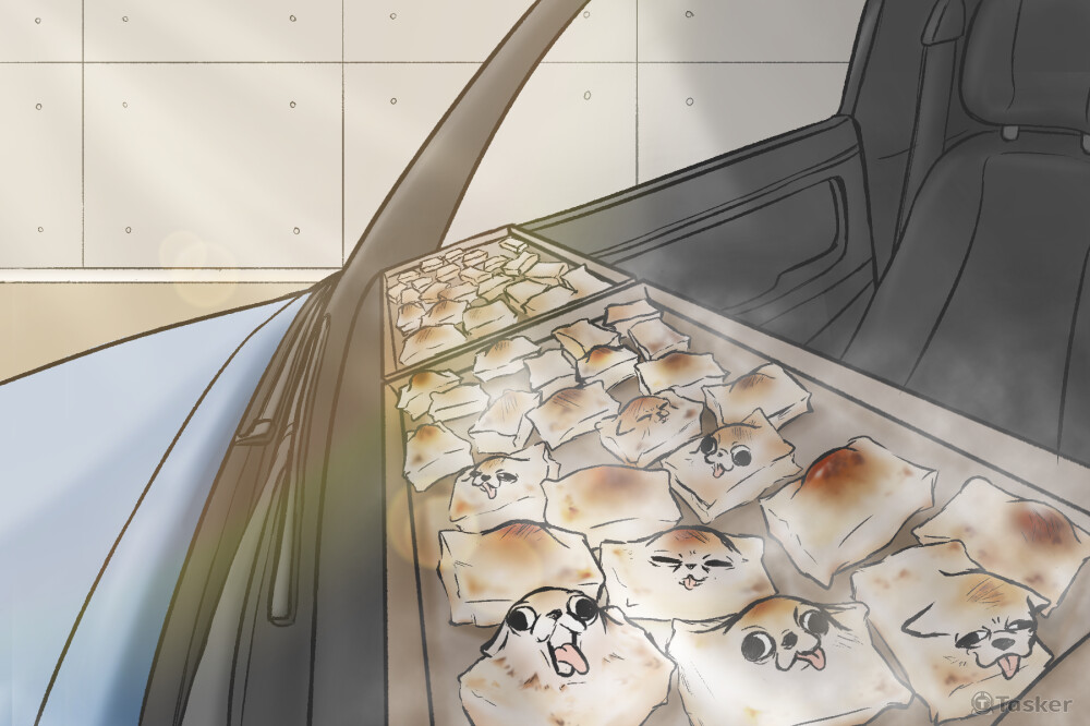 夏天熱到車子可以烤麻吉