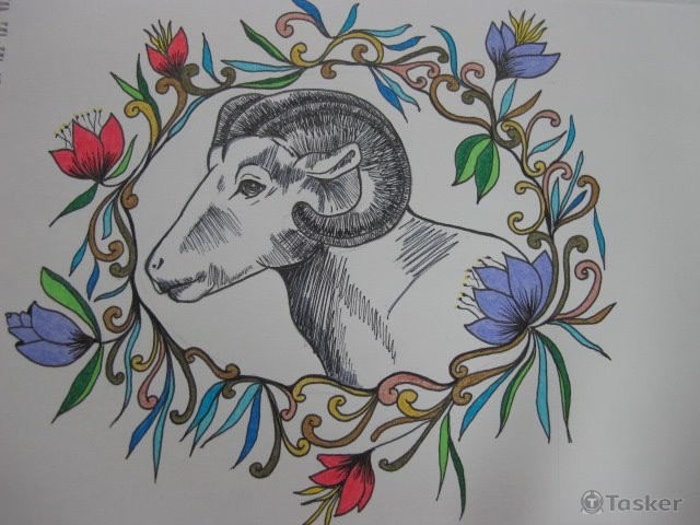 父親節卡片 羊(手繪)