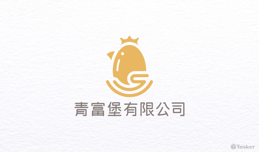 品牌標誌以蛋與雞的結合為發想，象徵品牌的核心業務。