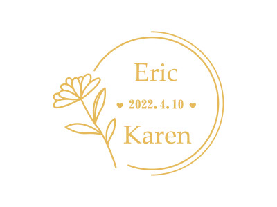 婚禮背板Logo / 人像設計