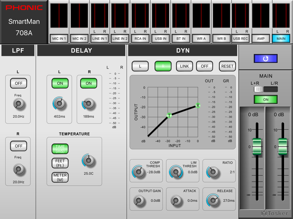 各別聲道參數調整