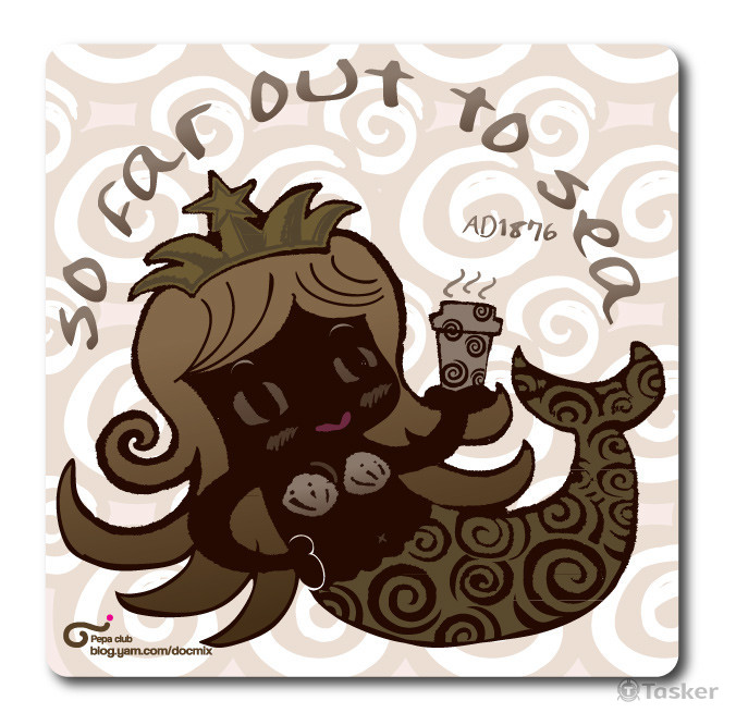 人魚圖案滑鼠墊