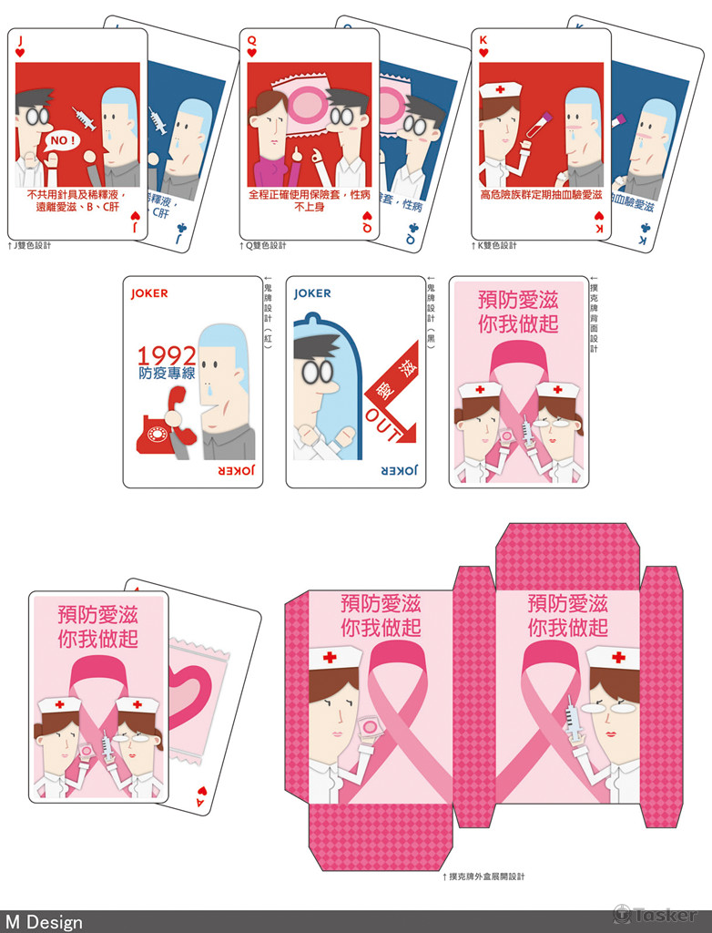 愛滋預防撲克牌設計(競標作品)
