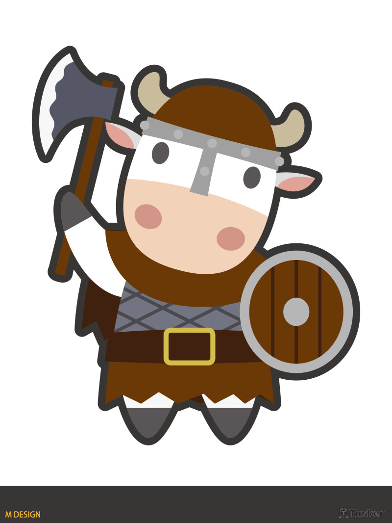 生鮮肉品公司吉祥物提案 - 維京牛