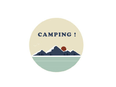 露營風貼紙