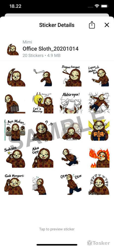 動態貼圖-樹懶上班族