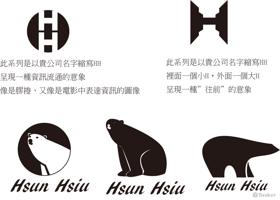 案主是一間資訊公司，做了這些讓她選擇後，她要求LOGO必須是一隻北極熊