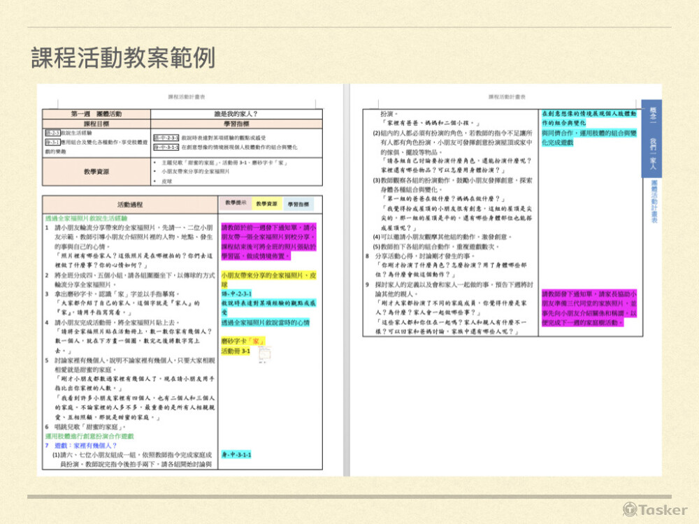 編寫詳細活動教案