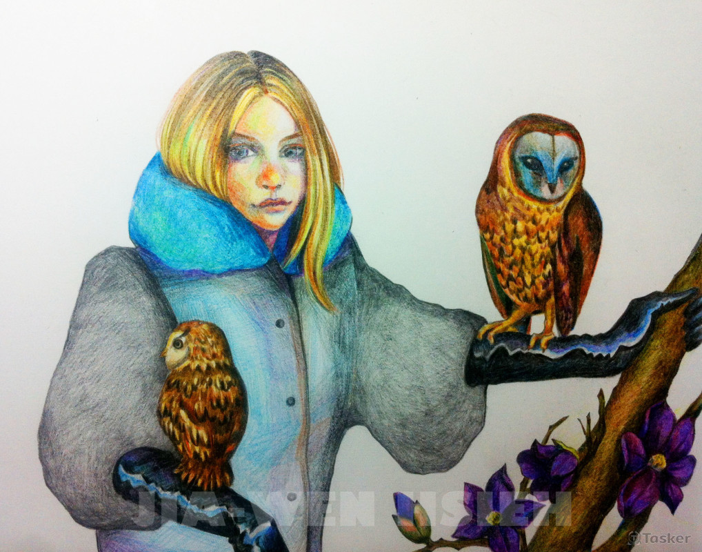 時尚逢格寫實插畫