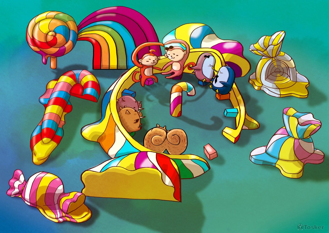 愛情時鐘燈區設計