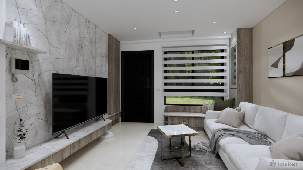 二林 C宅-客廳(3D示意圖)