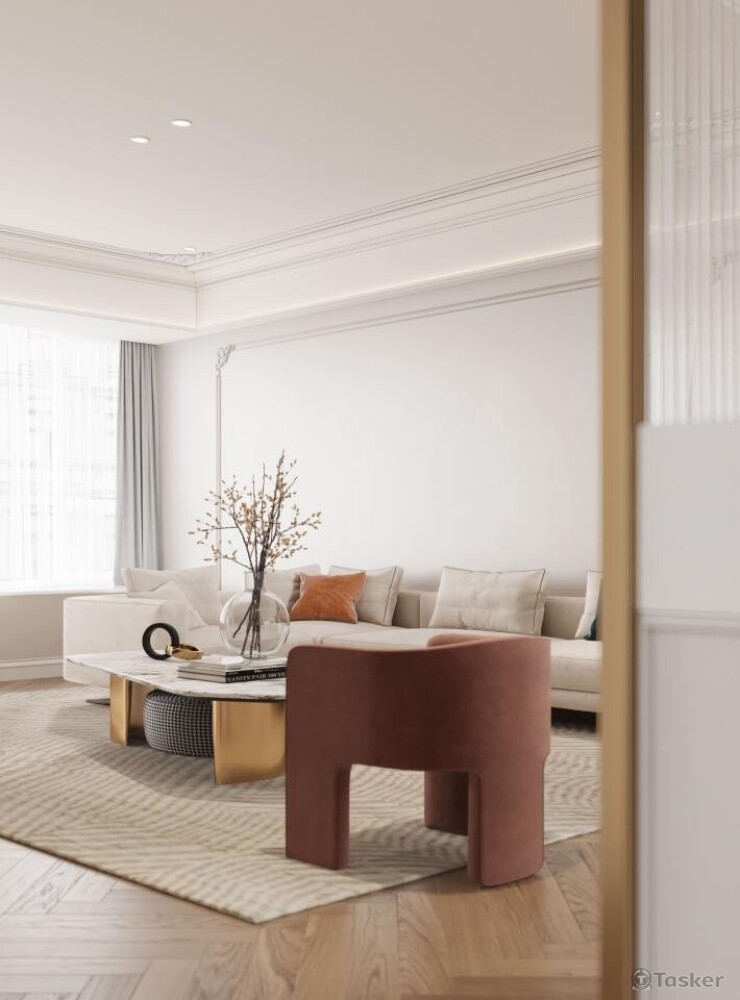 法式浪漫風，營造出一個獨具特色的室內空間