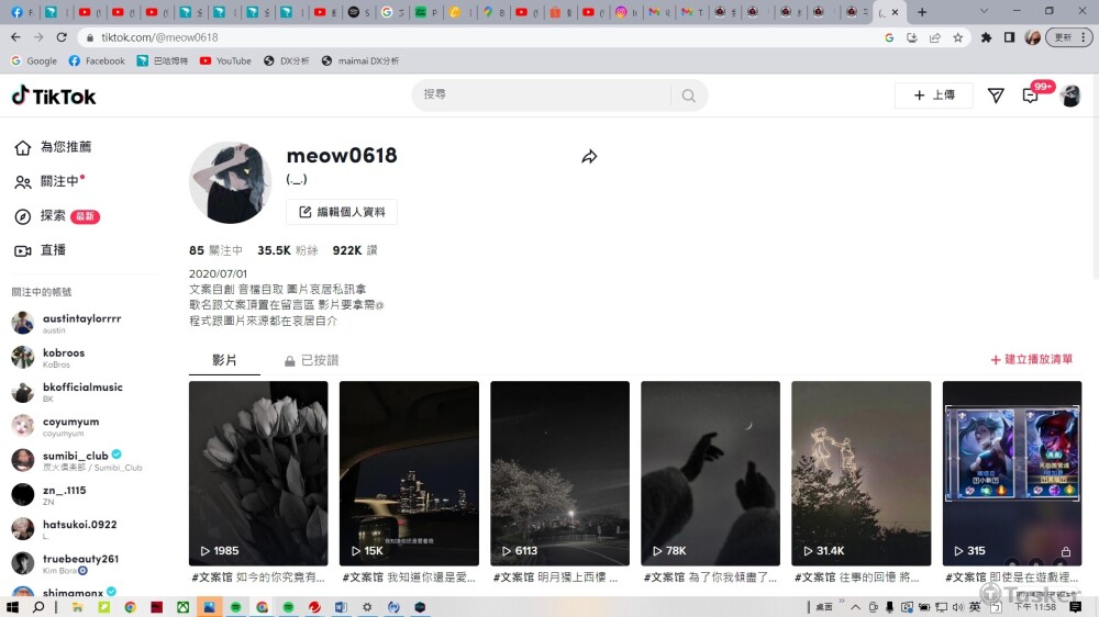 TikTok文案帳號經營 