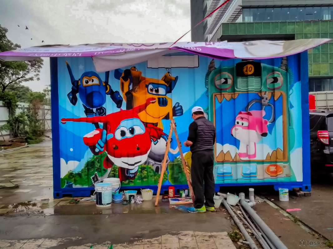 新竹＿風的運動場＿貨櫃市集彩繪