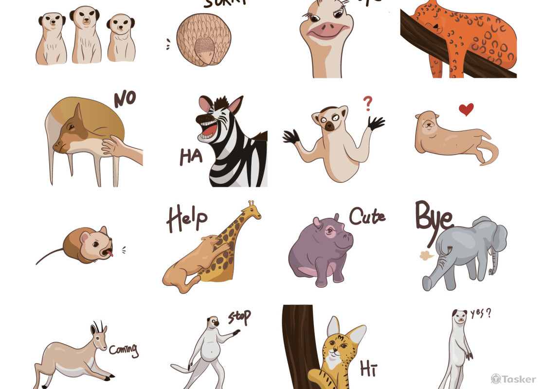 貼圖設計-野生動物一籮筐