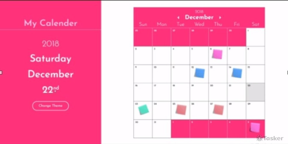 行事曆記事用APP HTML+CSS+Javascript