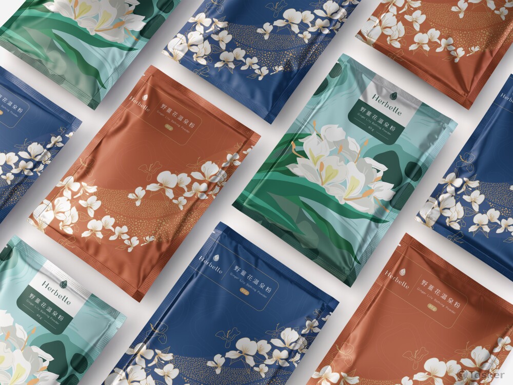 Herbelle 溫泉粉 [包裝示意 D:品牌共感研究中心]