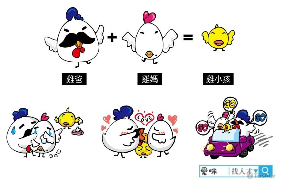 LINE貼圖-好雞家族(競標作品)