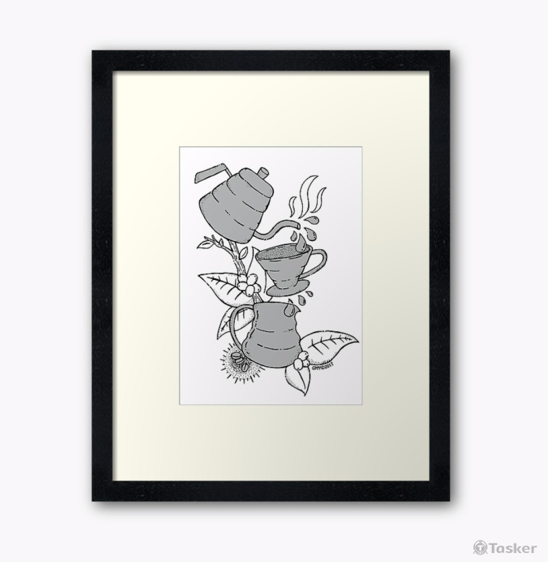 手繪結合畫框（手繪，電繪）