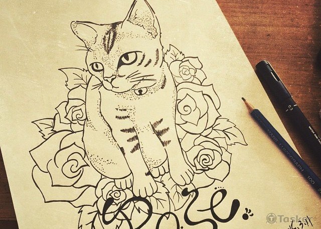 手繪寵物結合名字跟背景