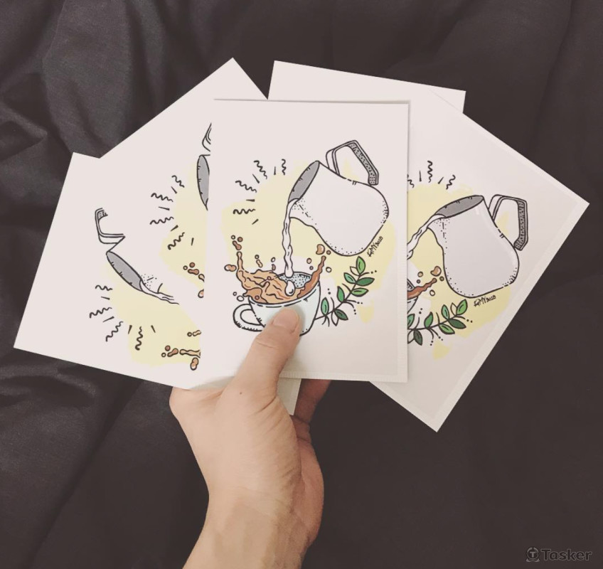 明信片圖案繪製（手繪，電繪）