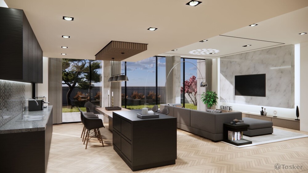 住宅客餐廳模擬圖