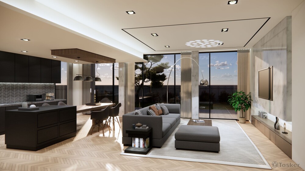 住宅客餐廳模擬圖